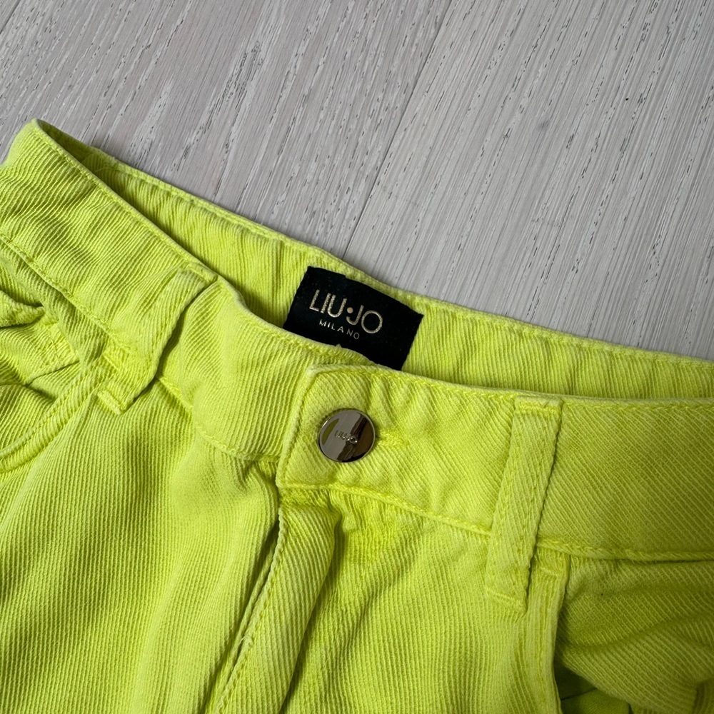 Liu Jo Neon Yellow/Lime Green Straight-Leg Pants Size 28 - Picture 5 of 7